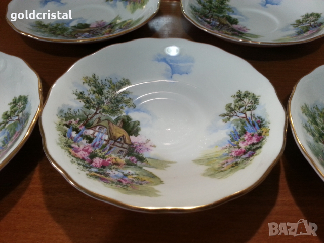 Английски порцелан чинийки, снимка 4 - Антикварни и старинни предмети - 44927550