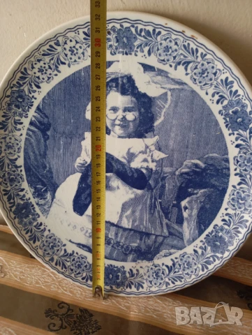 Декоративна чиния за стена блу делф, снимка 3 - Други ценни предмети - 50836303