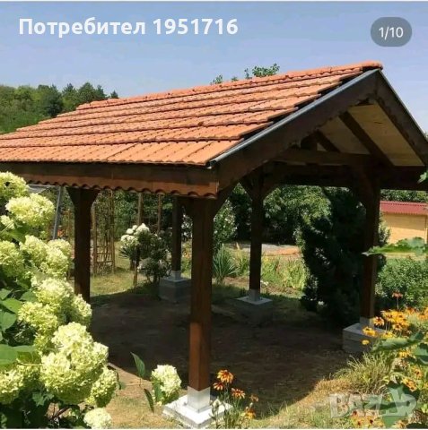 Изграждане на дървени навеси 