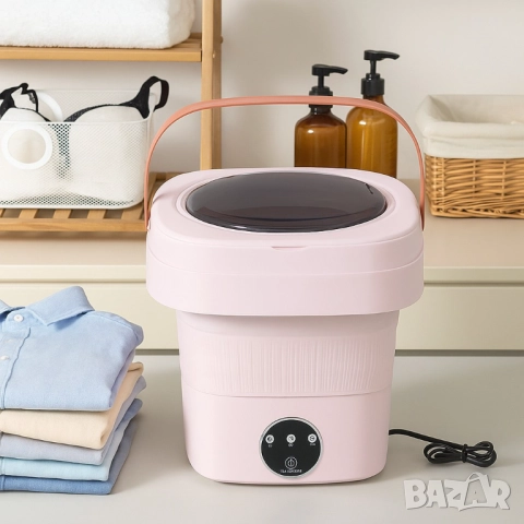 Мини сгъваема пералня с центрофуга – Компактна, мощна и идеална за всеки дом или пътуване - 12 литра, снимка 5 - Перални - 51977259