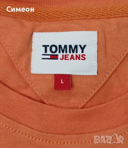 Tommy Jeans Badge Logo T-Shirt оригинална тениска L памучна фланелка, снимка 3 - Тениски - 43450465