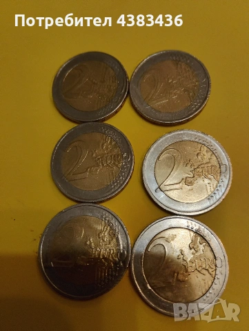монети от 2 евро, снимка 2 - Нумизматика и бонистика - 53297233