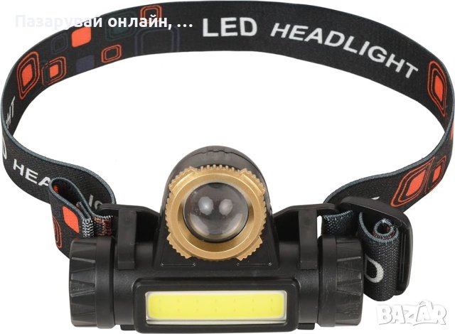 Мощна челна лампа 30W Zoom Light USB зареждане Високомощно фенерче за глава