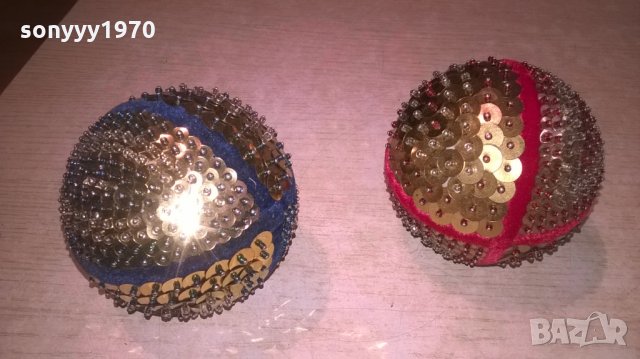 топки 2бр-цвят злато-9см-внос швеицария, снимка 4 - Колекции - 27447048