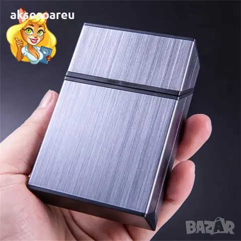 Идеална подаръчна нова метална кутия табакера с магнитен капак за 80 мм стандартни цигари модна стил, снимка 5 - Табакери - 50234074