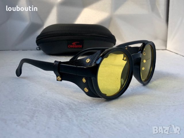 Carrera Мъжки слънчеви очила с кожа кръгли, снимка 5 - Слънчеви и диоптрични очила - 40539667