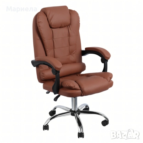 Ергономичен офис стол с лумбална опора от еко кожа – комфорт за дълги часове без болки, снимка 2 - Столове за офис - 53197216