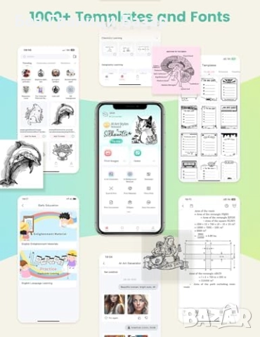 Нов Портативен термопринтер за телефон iOS Android – фото и бележки, снимка 6 - Друга електроника - 52119529