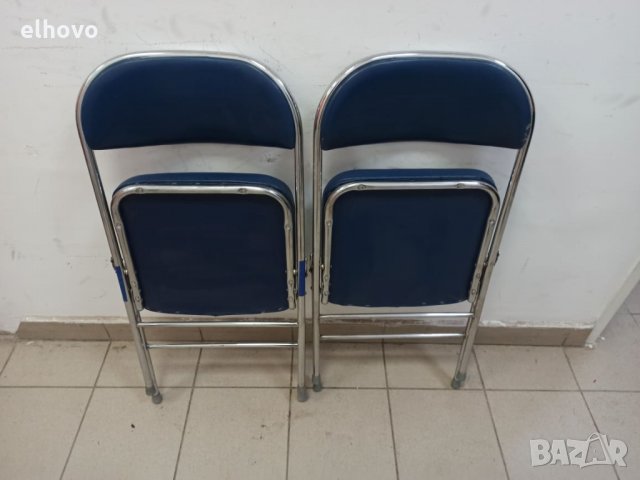 Метален сгъваем стол, снимка 3 - Столове - 33001125