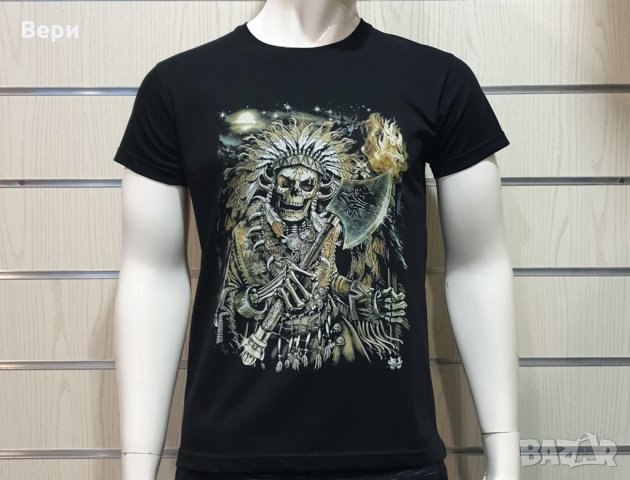 Нова мъжка тениска с дигитален печат, Викинг серия, Скелет с брадва, снимка 14 - Тениски - 29050833
