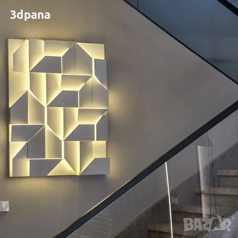 3Д ПАНЕЛИ от гипс, декоративни облицовки за стени / Led пана №0035, снимка 7 - Облицовки - 39795183