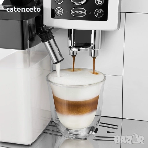 Делонги кафе автомат бяла, отлична, снимка 7 - Кафемашини - 53166570