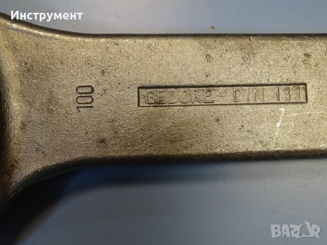 Ключ гаечен ударен едностранен Gedore B04323-100mm Metric Open Ended Slogging Spаnner, снимка 2 - Ключове - 43240541