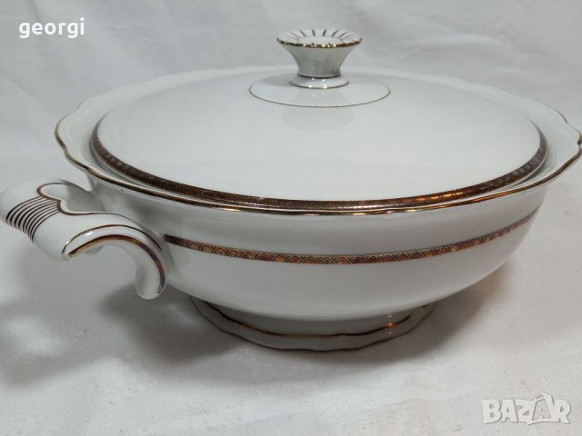 Немски порцеланов супник с позлата 