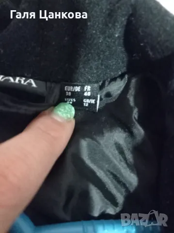 Дамско черно елегантно палто, снимка 2 - Палта, манта - 47317810