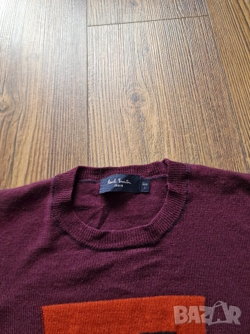 Страхотен мъжки пуловер PAUL SMITH JEANS , размер L , 100% вълна , снимка 11 - Пуловери - 53061436
