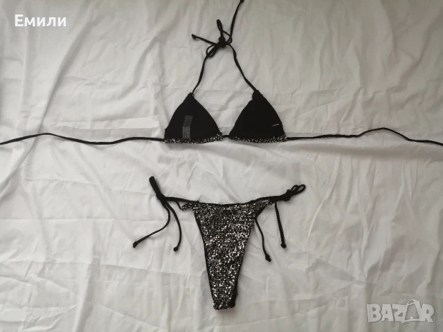 Нов комплект дамски бански от две части с блестящи пайети р-р M, снимка 13 - Бански костюми - 50854074