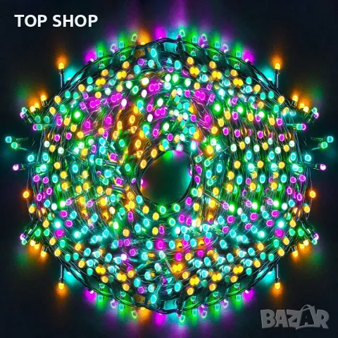 Светлинна верига LED  800 диода- 18 метра и дистанционно, снимка 8 - Други - 48476927