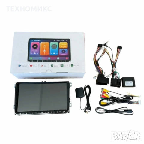 Мултимедия 9″ Volkswagen HC8227, Android 15, 4 GB RAM, 64 GB, ROM, Размер: 9 инча, Цвят: Черен, снимка 4 - Друга електроника - 51080291