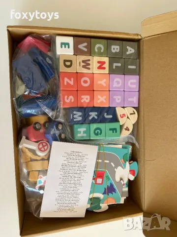 Дървен конструктор - град, 115 блока 23519, снимка 3 - Образователни игри - 46543843