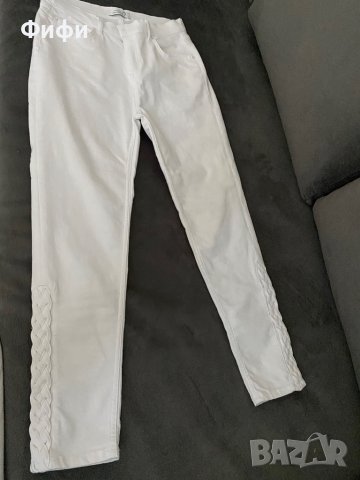 Дамски бял панталон, снимка 1 - Панталони - 37390610