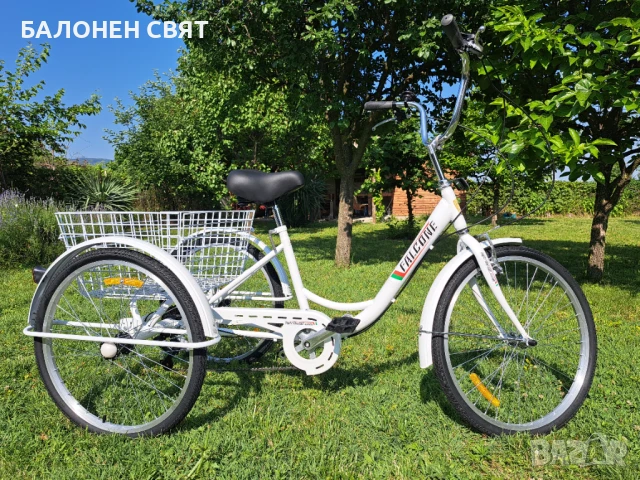 Нов Семеен Триколесен Велосипед Триколка 24 цола 6 скорости, снимка 7 - Велосипеди - 50659605