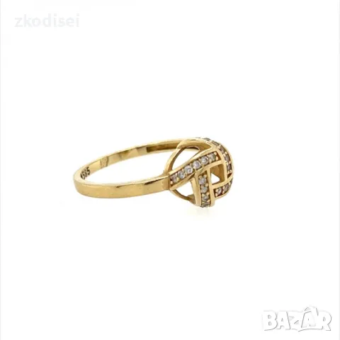 Златен дамски пръстен 2,12гр. размер:56 14кр. проба:585 модел:27279-1, снимка 3 - Пръстени - 47799398