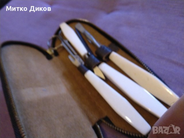 Комплект за маникюр с калъвче естествена кожа 7 части