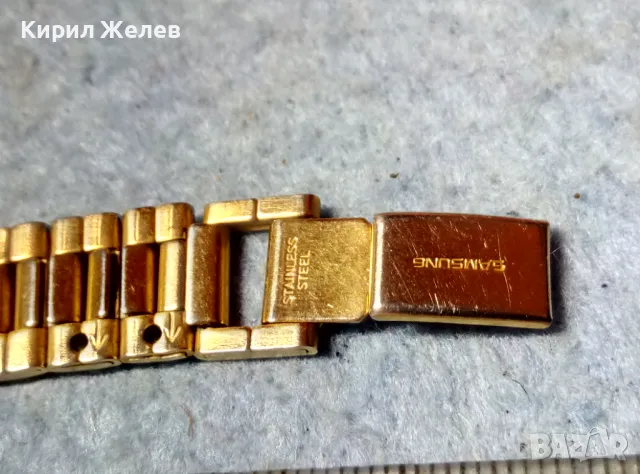 SAMSUNG QUARTZ JAPAN 18K GOLD ELECTRO-PLATED Лукс МОДЕЛ КВАРЦОВ ЧАСОВНИК САМСУНГ с ПОЗЛАТА 48412, снимка 4 - Дамски - 48148722