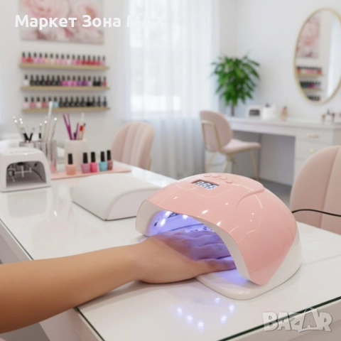 Професионална UV/LED лампа POLYUV 110W – За всички гел лакове, авто сензор, таймери и режими , снимка 3 - Продукти за маникюр - 52879495