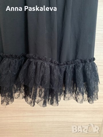 Черна рокля с перли, снимка 4 - Рокли - 32598162