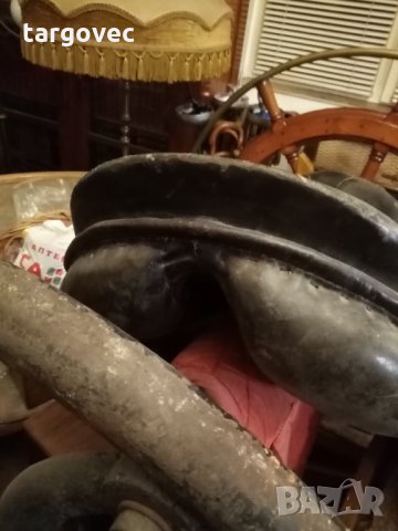 Автентично старо кожено седло, снимка 2 - Антикварни и старинни предмети - 29696470
