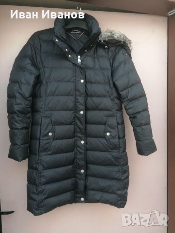 дълго пухено яке Tommy Hilfiger Tyra Down Coat, Black  размер М-Л, снимка 8 - Якета - 38752032