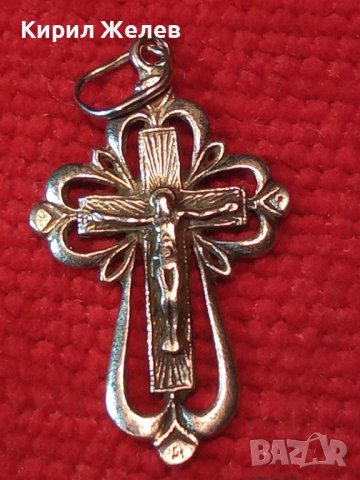 СТАРО СРЕБЪРНО РАЗПЯТИЕ КРЪСТЧЕ КРЪСТ СРЕБРО РЪЧНА АЖУРНА МАЙСТОРСКА ИЗРАБОТКА 40045, снимка 4 - Антикварни и старинни предмети - 42404949