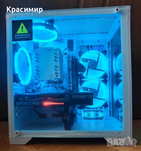 Геймърски компютър Ryzen 5500, GeForce RTX 3060ti,32gb ddr4,1tb ssd