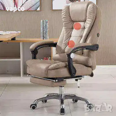 Луксозен офис стол със 7-точков масаж, снимка 8 - Столове - 51153219