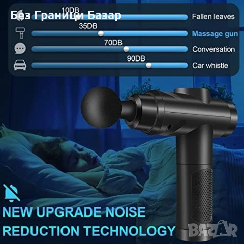 Нов Масажен пистолет 30 скорости LCD екран 10 приставки за дълбок масаж, снимка 6 - Масажори - 52815978