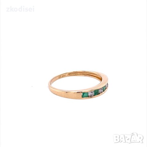 Златен дамски пръстен с 4 бр. брилянти 1,60гр. размер:53 14кр. проба:585 модел:20548-4, снимка 3 - Пръстени - 43008535