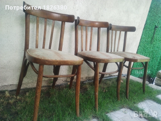 Виенски столове 3 бр., снимка 3 - Столове - 51518270