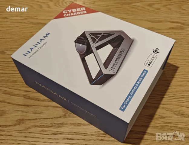 NANAMI Безжично зарядно устройство 3 в 1 за  iPhone, iWatch, AirPods, снимка 9 - Безжични зарядни - 48825953