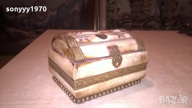 красива екзотична кутия-слонова кост-внос швеицария, снимка 2 - Колекции - 27183405