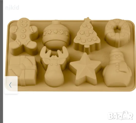 8 Коледни Големи фигурки топка елха дълбок силиконов молд форма фондан гипс сапун шоколад декор 