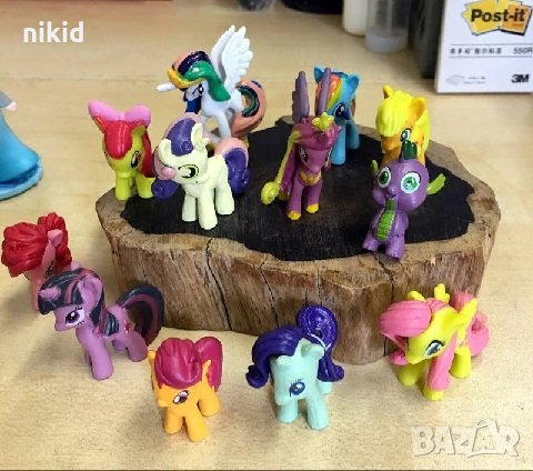 Малкото Пони My Little Pony PVC 12 бр фигурки топери за игра и украса, снимка 4 - Фигурки - 18297514