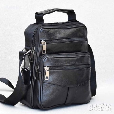 Луксозна мъжка кожен чанта от естествена кожа Medium размер -, снимка 2 - Чанти - 26222037