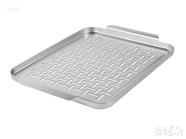 НОВИ! Перфорирана грил тава голяма 40х29x2,8см барбекю плоча, снимка 2 - Скари - 51694271