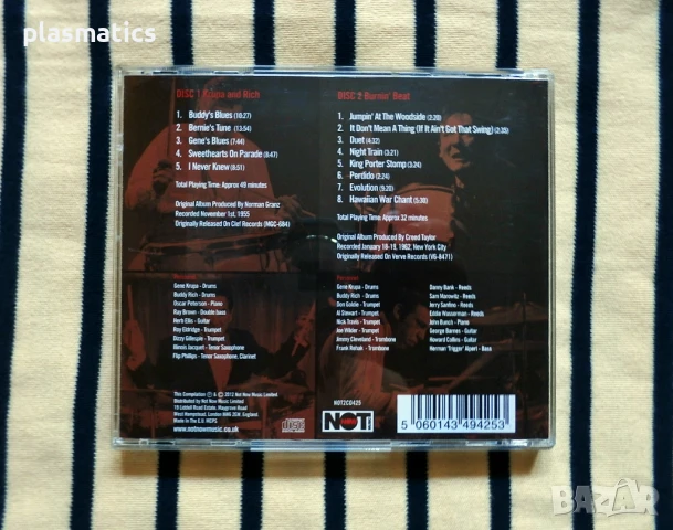 CDs(2CDs) - Gene Krupa & Buddy Rich-jazz drummers, снимка 6 - CD дискове - 51240393