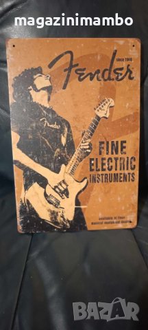 Fender since 1946 Fine Electric Instruments-метална табела (плакет), снимка 2 - Китари - 43144657