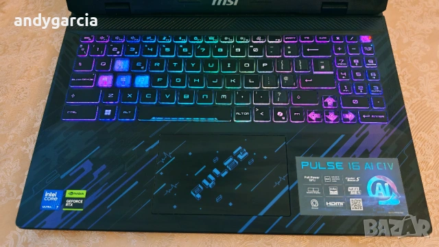 MSI Pulse 16 AI/Intel Core Ultra 7 155H/NVidia RTX 4070 8GB/16GB RAM/512GB SSD NVMe/QHD 240hz IPS, снимка 9 - Лаптопи за игри - 53484243