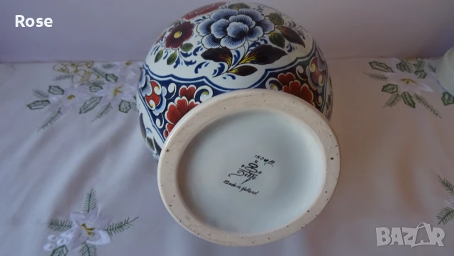 Стомна/кана с метален  капак- Antiquk  "Стар Делфт" , снимка 12 - Вази - 51425253
