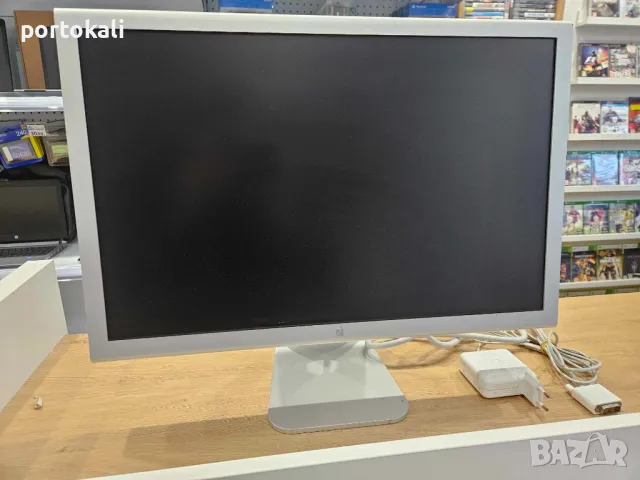+Гаранция! Монитор Apple Cinema HD Display A1082 23" 1920x1200 WUXGA 16:10, снимка 4 - Монитори - 49196262
